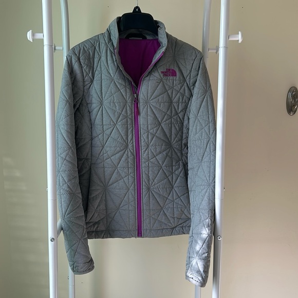 North Face Tamburello Grey Lightweight Women’s Puffer Jacket - Picture 3 of 11